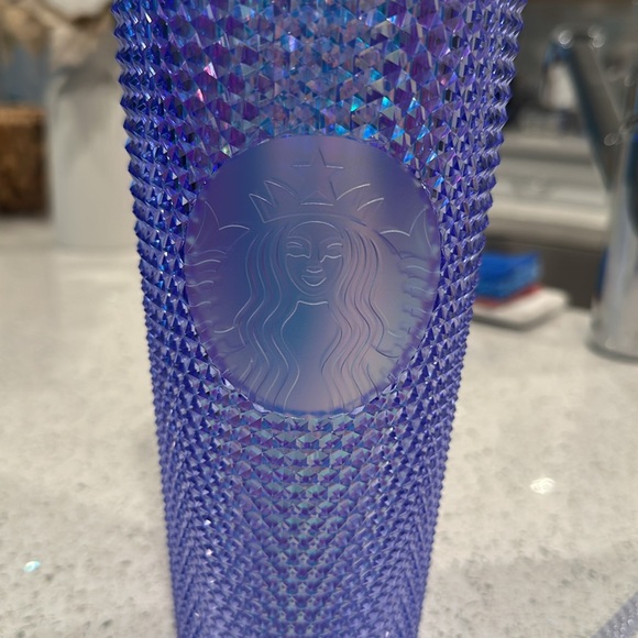 24oz blue and purple studded Starbucks tumbler. - Picture 2 of 7